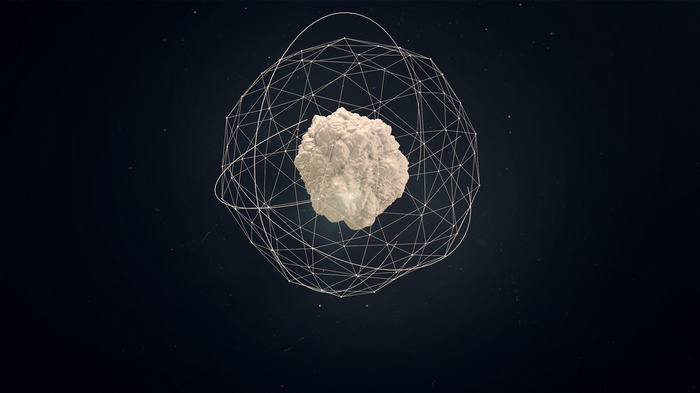 Abstract asteroid with geometric network