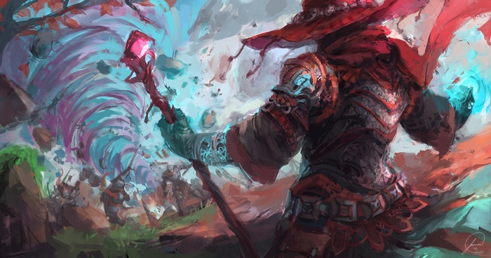 Fantasy art of a wizard casting a spell