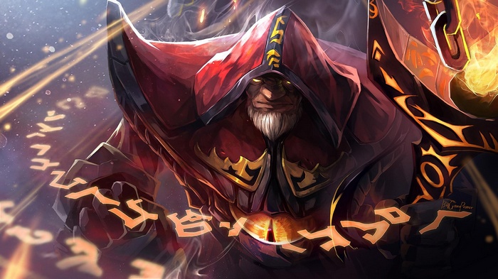 Dota 2 Warlock casting a spell