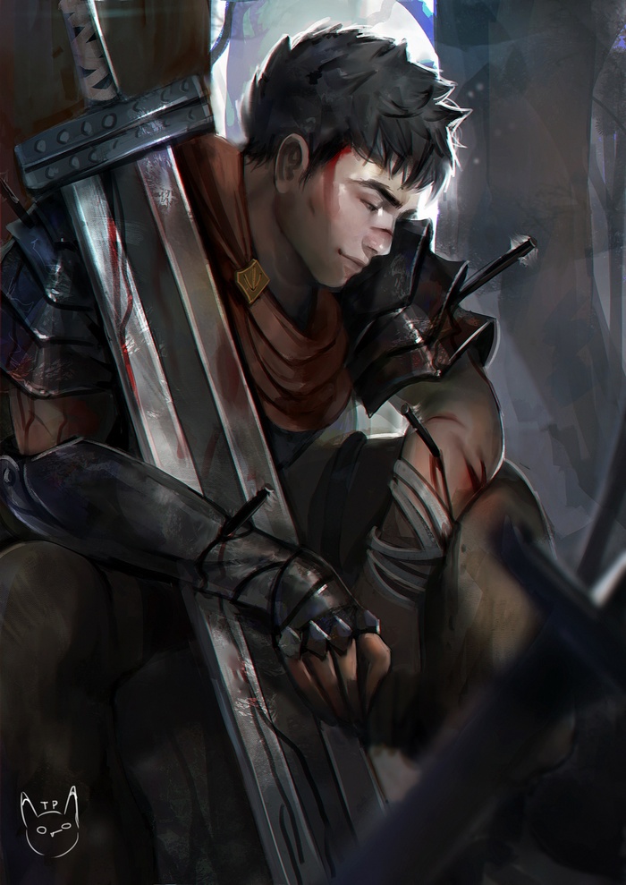 Guts from Berserk with his sword