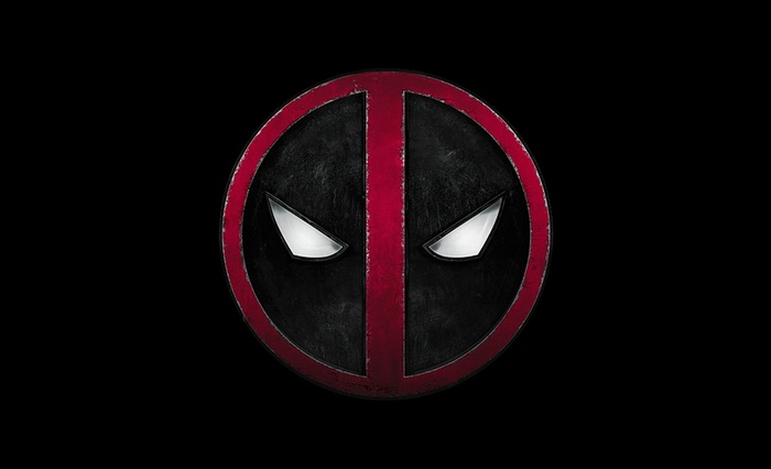 Deadpool logo on black background