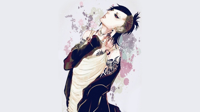 Uta from Tokyo Ghoul with tattoos and piercings