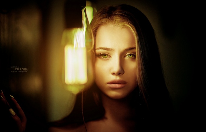 Portrait of a blonde woman by Sergey Piltnik