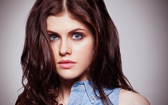 Alexandra Daddario, brunette, blue eyes, celebrity, actress, women