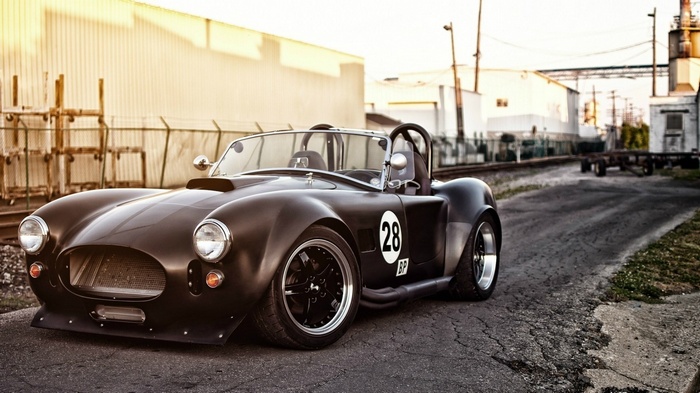 Black Shelby Cobra 427 with number 28