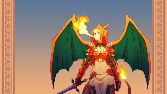 Glurak, Pokémon, anime girls, Charizard