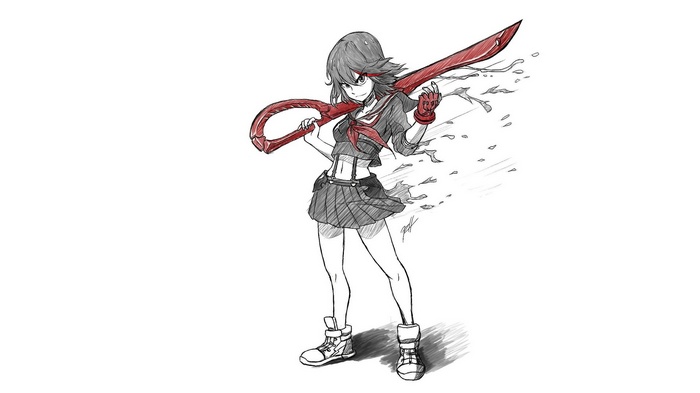 Matoi Ryuko from Kill la Kill drawing