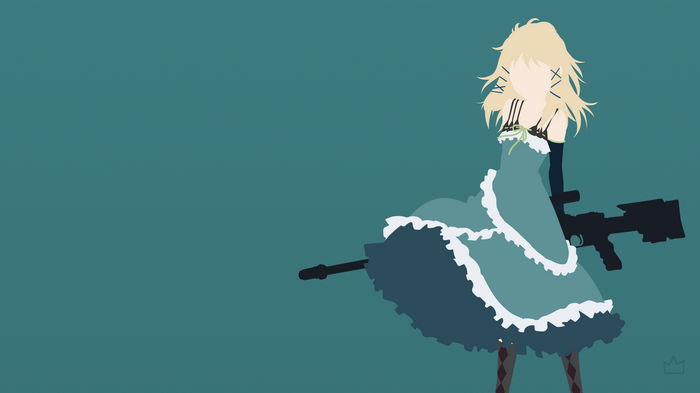 Tina Sprout from Black Bullet with a sniper rifle