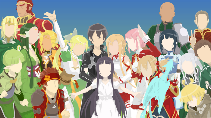Sword Art Online Characters Minimalist Art