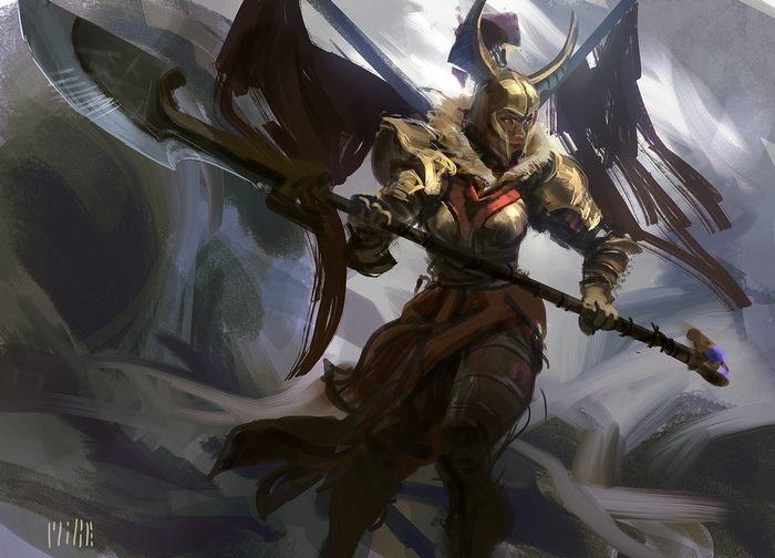 Legion Commander from Dota 2 with a Halberd