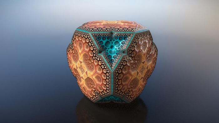 3D fractal object with intricate patterns