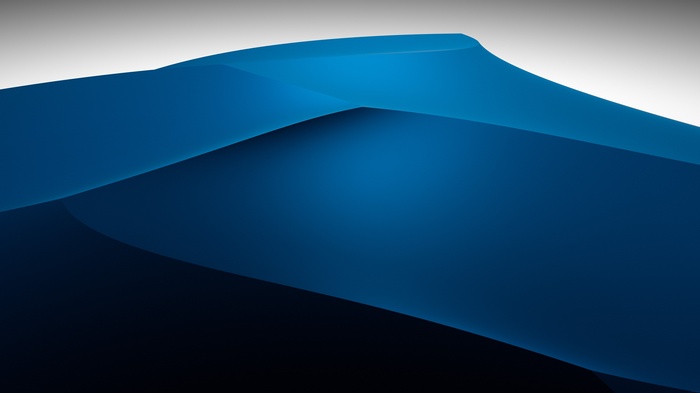 Abstract blue desert dunes with gradient