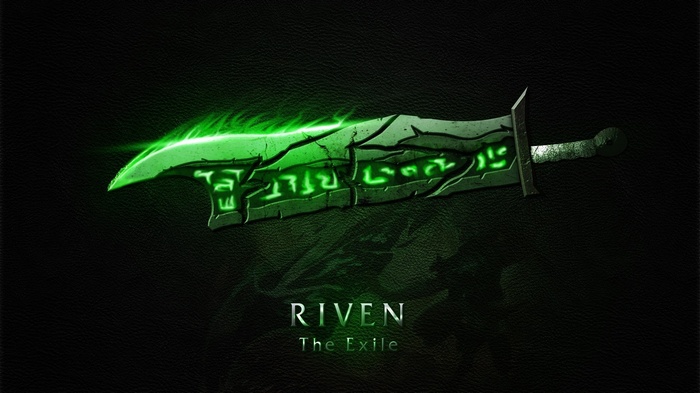 Riven The Exile's glowing sword from League of Legends