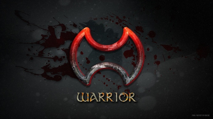 Final Fantasy XIV Warrior Symbol with Blood Splatter