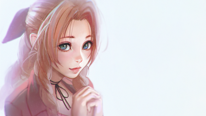 Aerith Gainsborough fan art by Ilya Kuvshinov