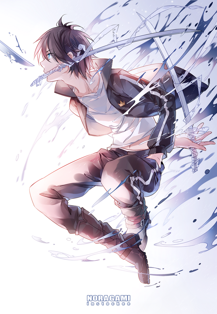 Yato from Noragami with swords
