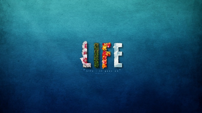 LIFE it goes on quote wallpaper