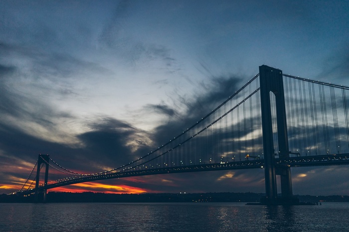 Verrazzano-Narrows Bridge at Sunset