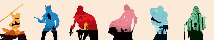 Star Wars Characters Silhouette Art by Olly Moss
