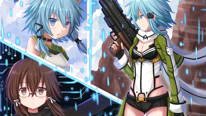 Sword Art Online: Asada Shino with Gun Gale Online characters