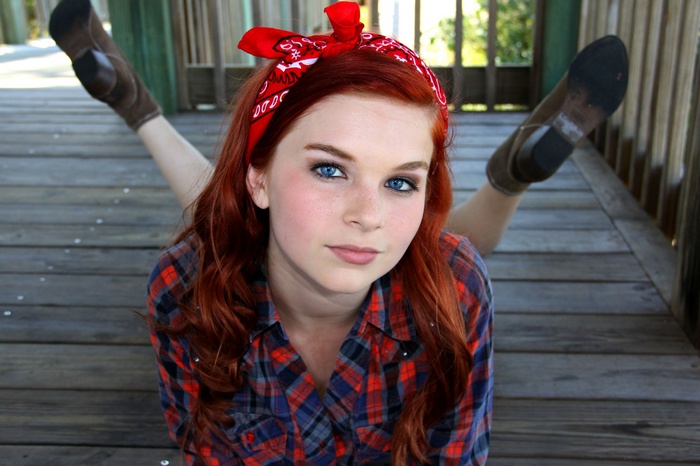 Karoline Kate with Red Hair and Blue Eyes