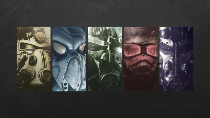 Fallout Power Armor Helmets Collage