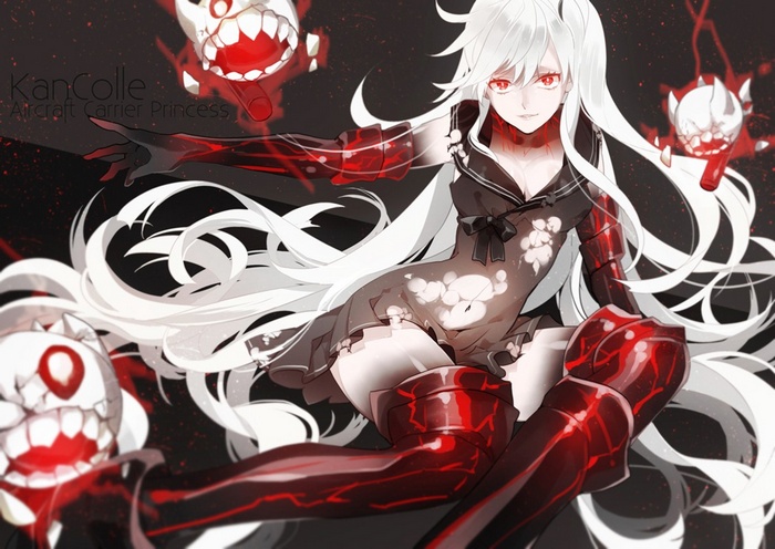 Kancolle Aircraft Carrier Princess with demonic creatures