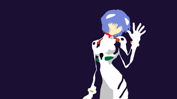 Rei Ayanami in a white plugsuit from Neon Genesis Evangelion