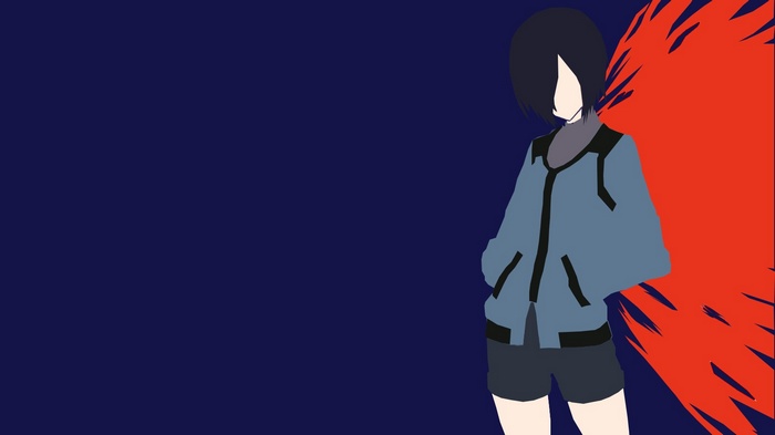 Touka Kirishima from Tokyo Ghoul, minimalist art
