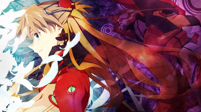 Asuka Langley Soryu and Evangelion Unit-02