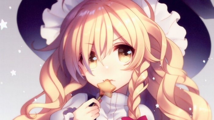 Marisa Kirisame eating a star-shaped candy