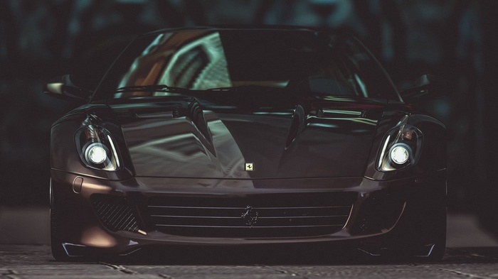 Ferrari car front view