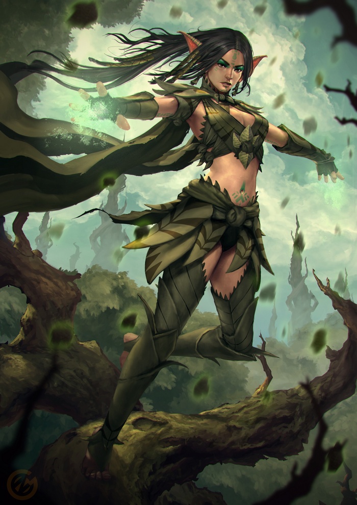 druids, fantasy art, elves