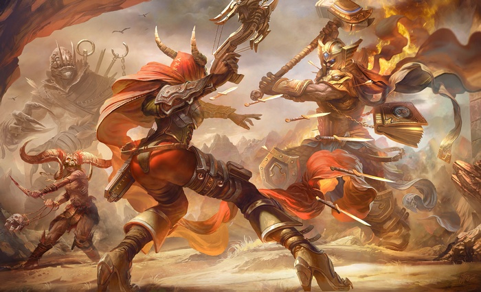 Heroes of the Storm characters in battle
