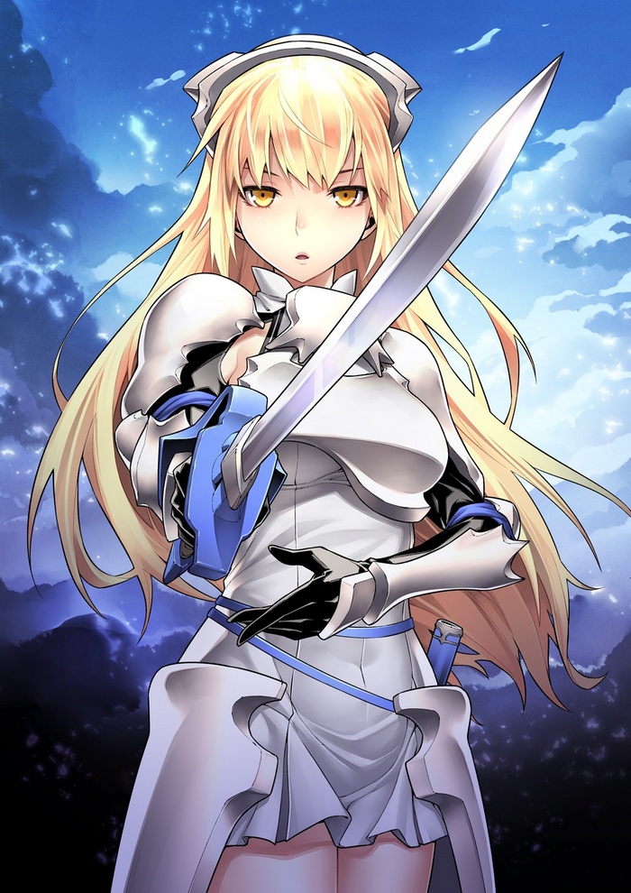 Ais Wallenstein from DanMachi with a sword
