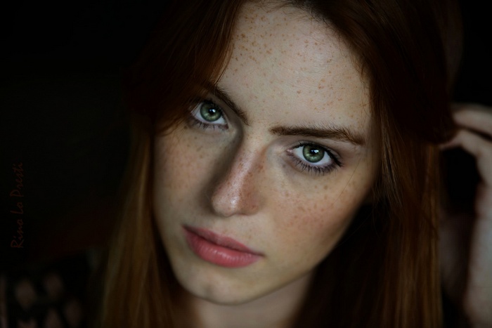 freckles women green eyes model brunette portrait face