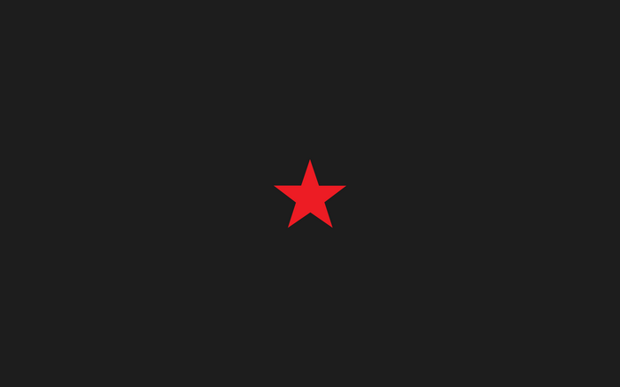 simple, black background, red star, simple background, minimalism ...