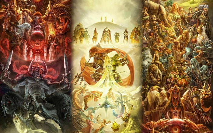 The Legend of Zelda Collage with Link, Zelda, and Ganon