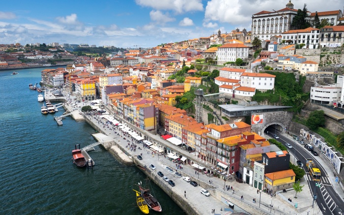 Porto cityscape with river and buildings