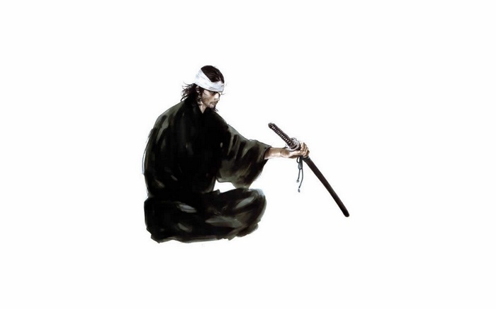 Miyamoto Musashi with Katana