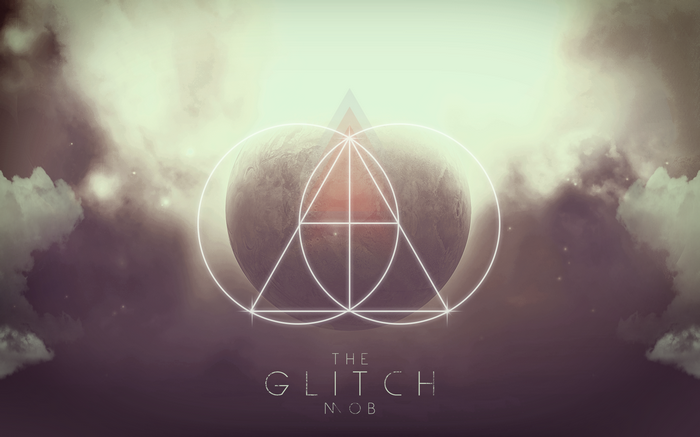 The Glitch Mob logo over a planet and clouds