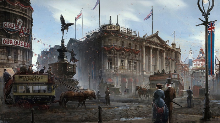 Assassin's Creed Syndicate concept art of London street
