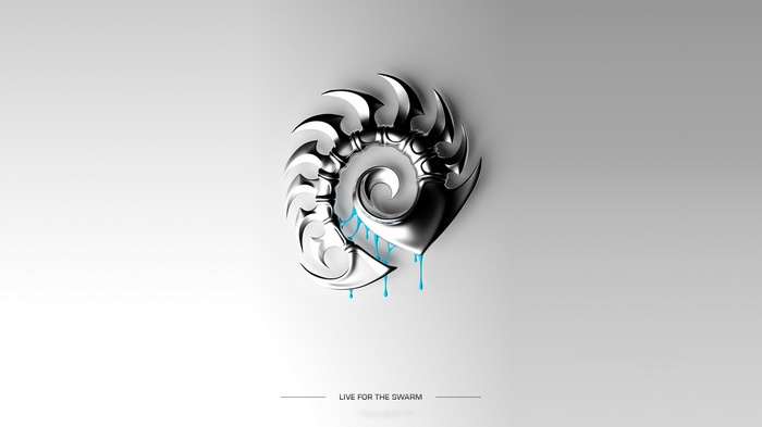 StarCraft Zerg Swarm Emblem with Blue Drips