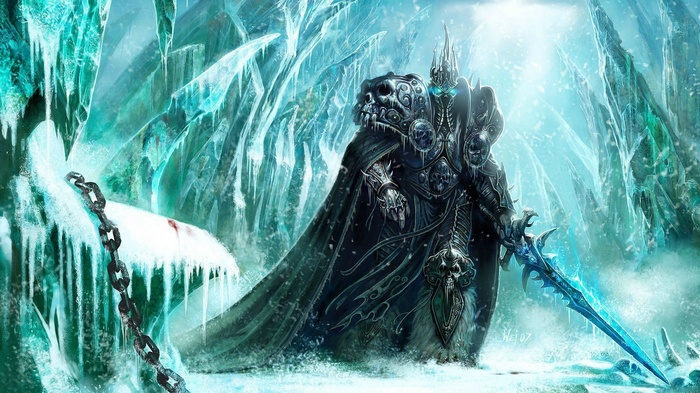 Arthas Menethil, the Lich King, wielding Frostmourne