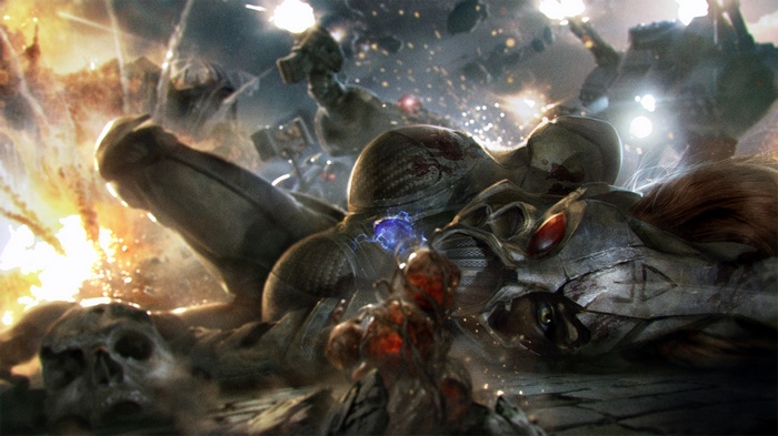battle, Eldar, space marines, Warhammer 40,000