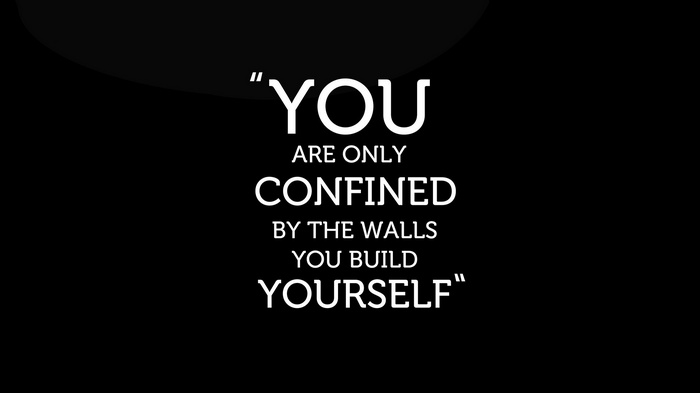 Inspirational quote about self-imposed limitations