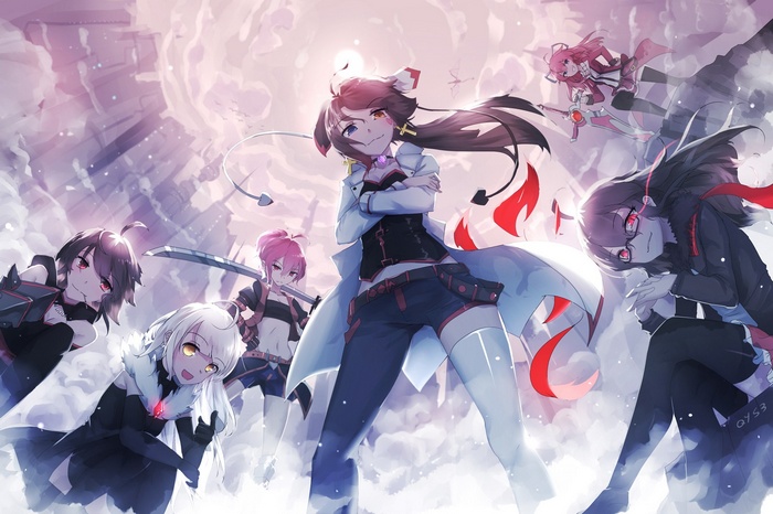 Pixiv Fantasia T: Anime Girls with Swords and Glasses