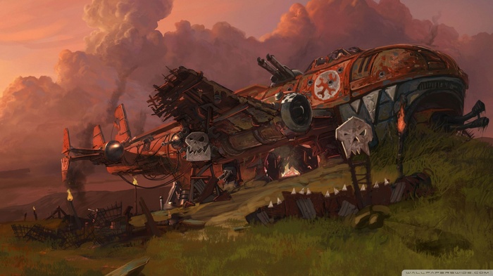 Warhammer 40,000 Orc Aircraft Artwork