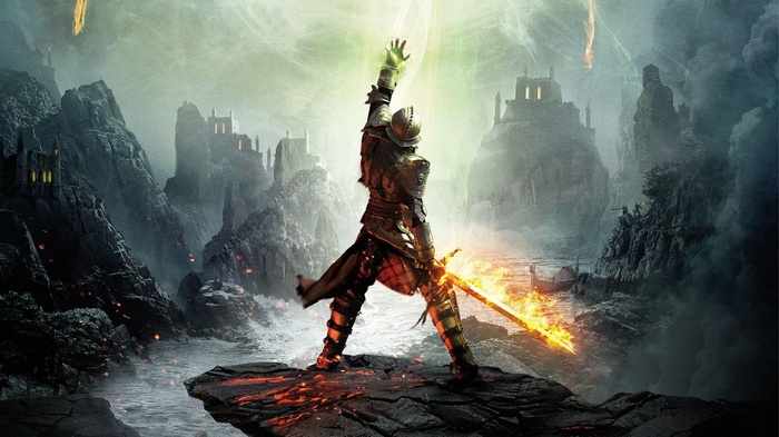 Dragon Age: Inquisition Knight with Fiery Sword