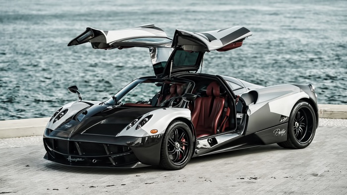 Pagani Huayra with Gullwing Doors Open